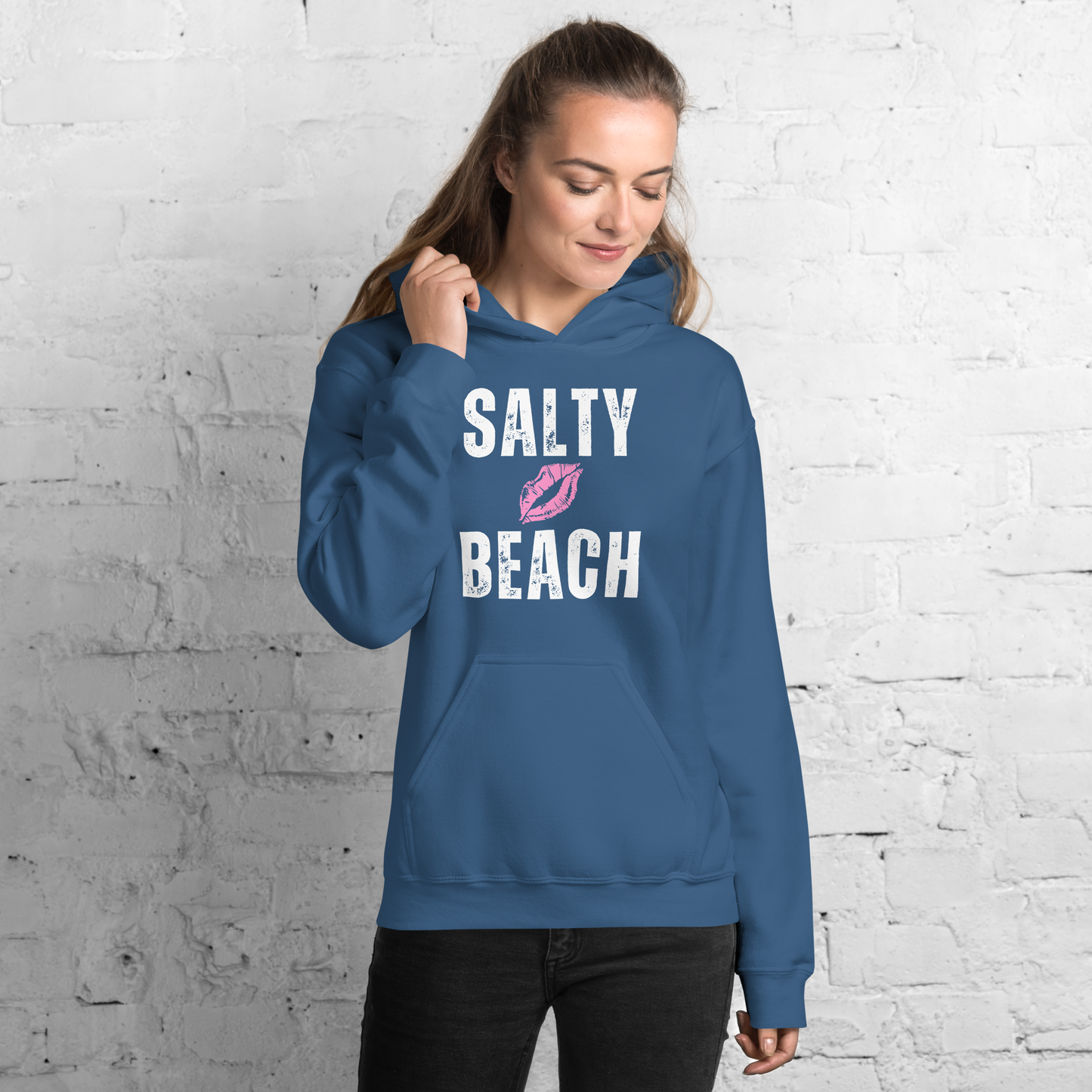 Women's Premium 'Salty Beach' Hoodie –  Coastal Chic & Casual Wear