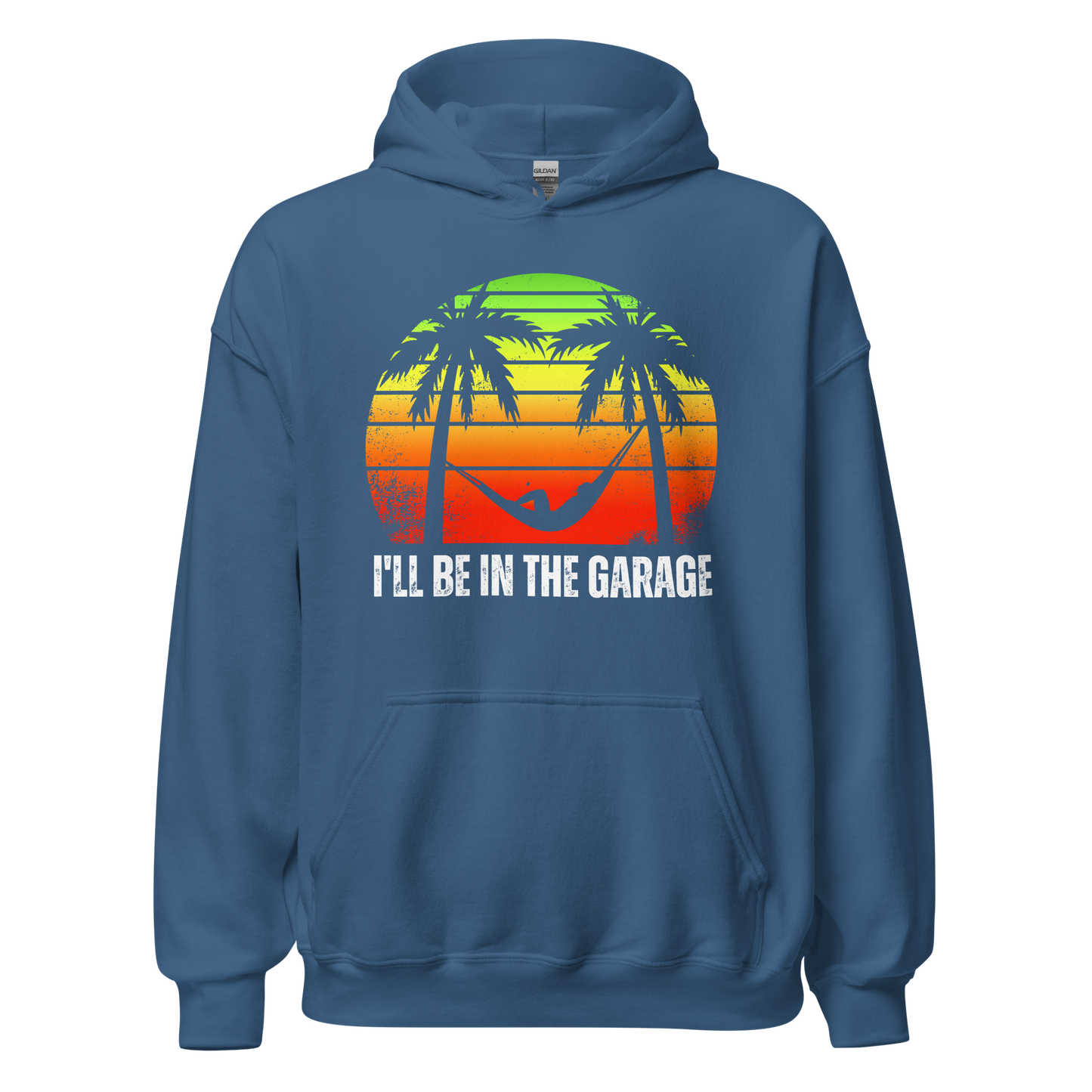 I'LL BE IN THE GARAGE Men's Premium Hoodie - Relaxed Handyman Style