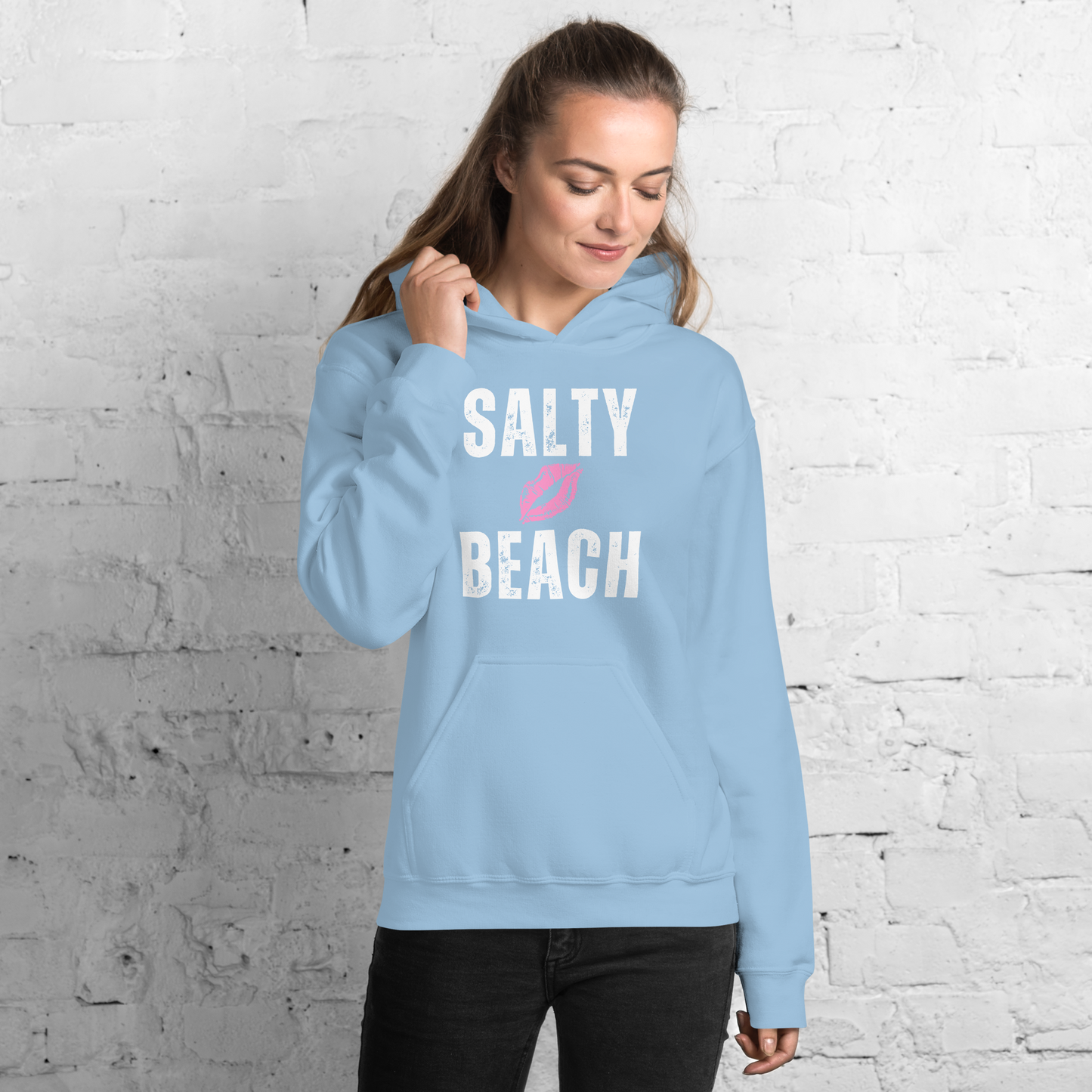 Women's Premium 'Salty Beach' Hoodie –  Coastal Chic & Casual Wear