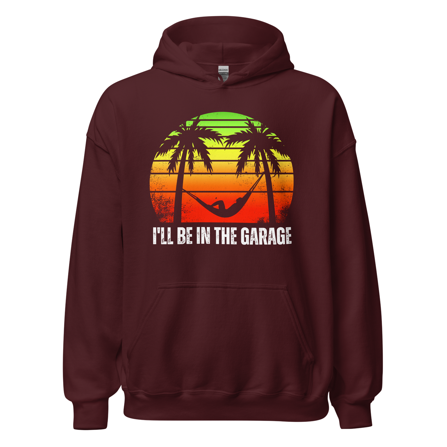 I'LL BE IN THE GARAGE Men's Premium Hoodie - Relaxed Handyman Style