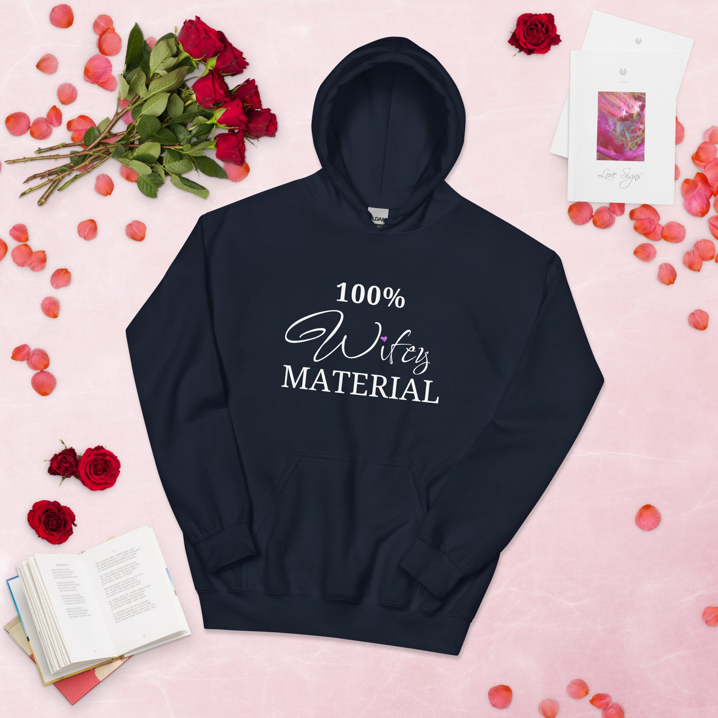 100% Wifey MATERIAL - Stay Cozy and Stylish with Our Women's Premium Hoodie