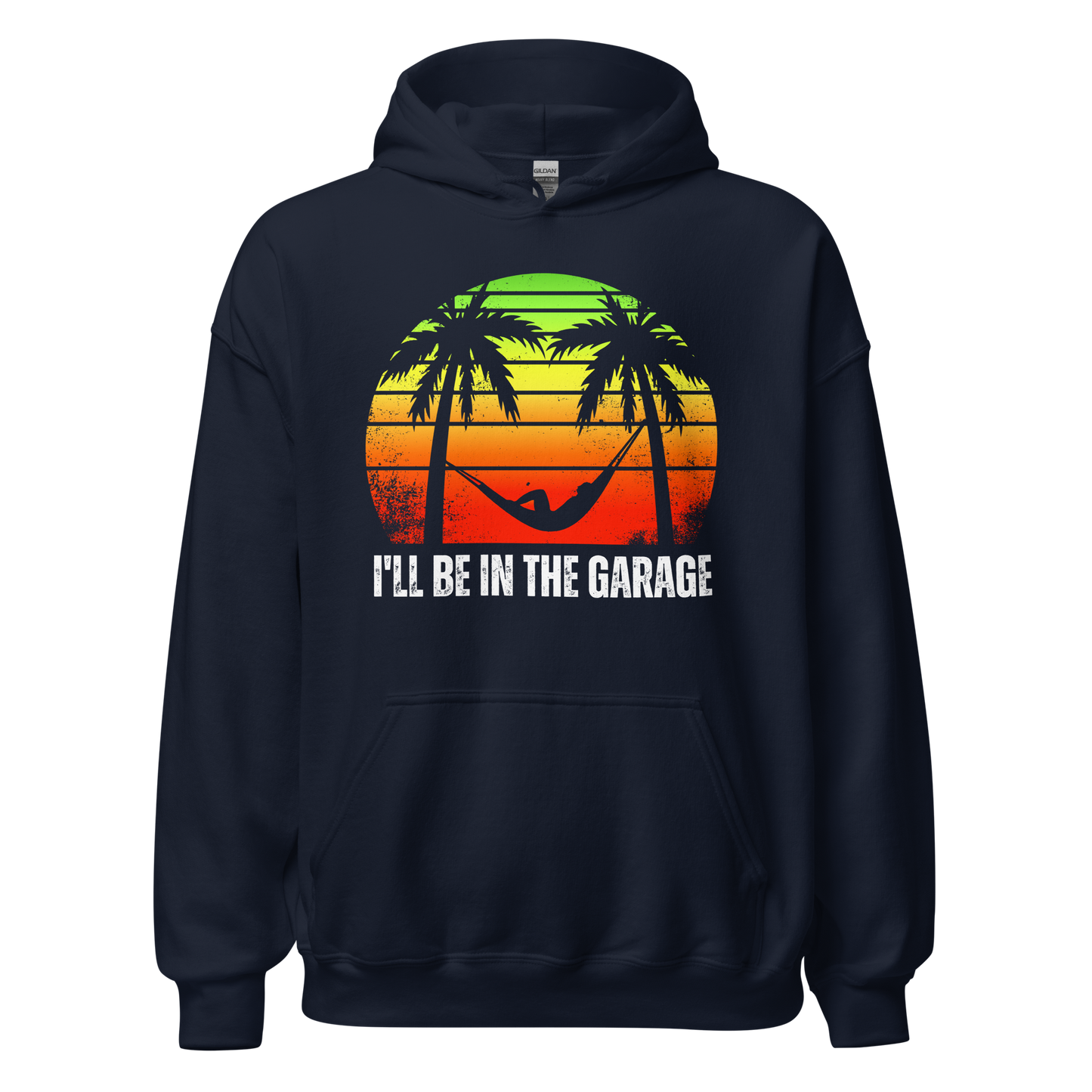 I'LL BE IN THE GARAGE Men's Premium Hoodie - Relaxed Handyman Style