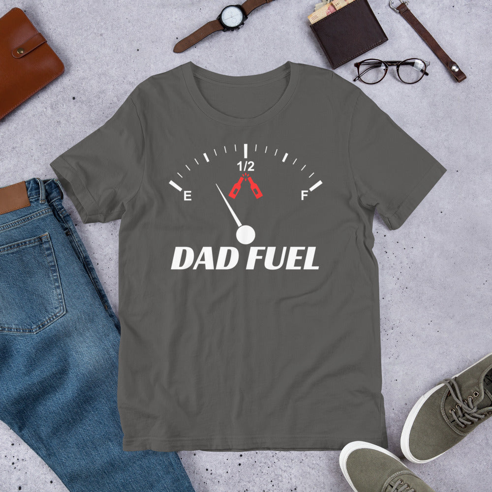 DAD FUEL Designer Tee for Men | Premium Cotton | Modern Fit | Perfect Gift for Fathers & Dad Enthusiasts