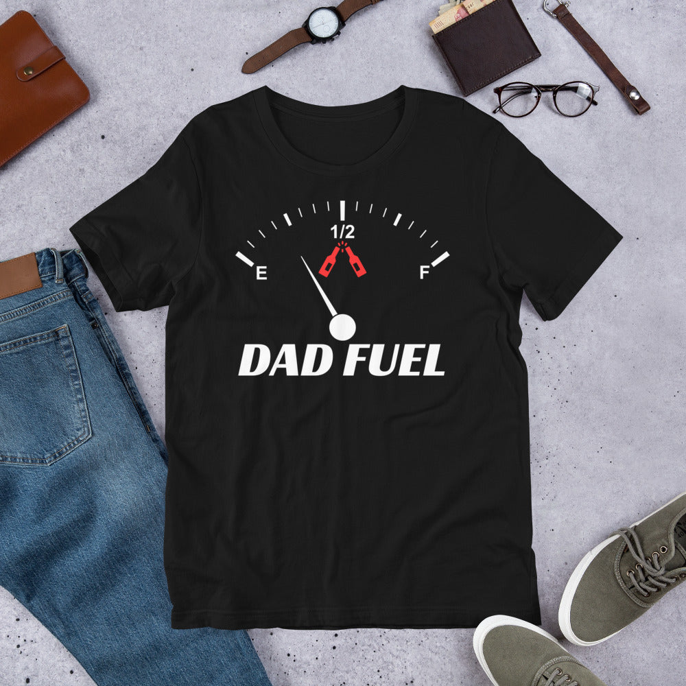 DAD FUEL Designer Tee for Men | Premium Cotton | Modern Fit | Perfect Gift for Fathers & Dad Enthusiasts