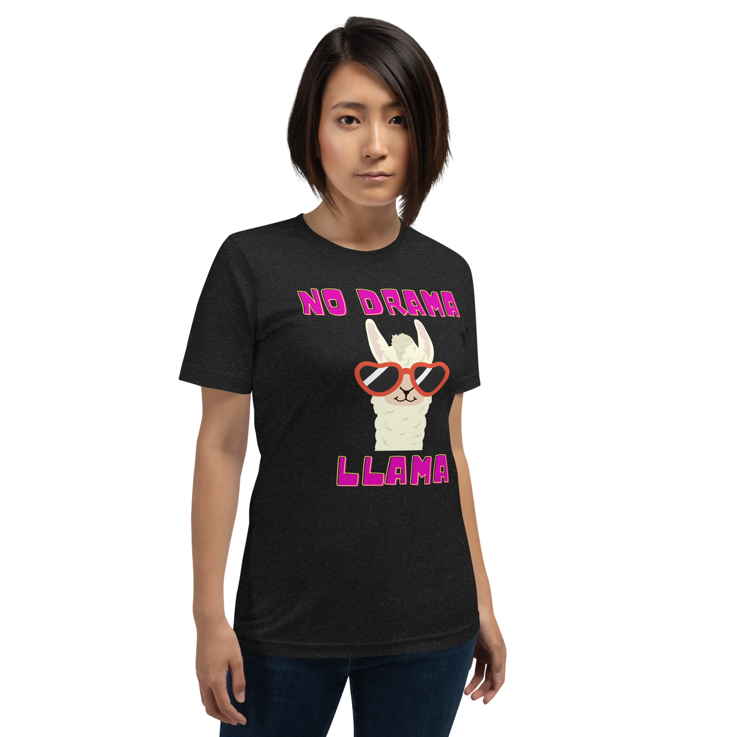 Women's Designer 'No Drama Llama' Tee – Chic & Quirky Casual Wear