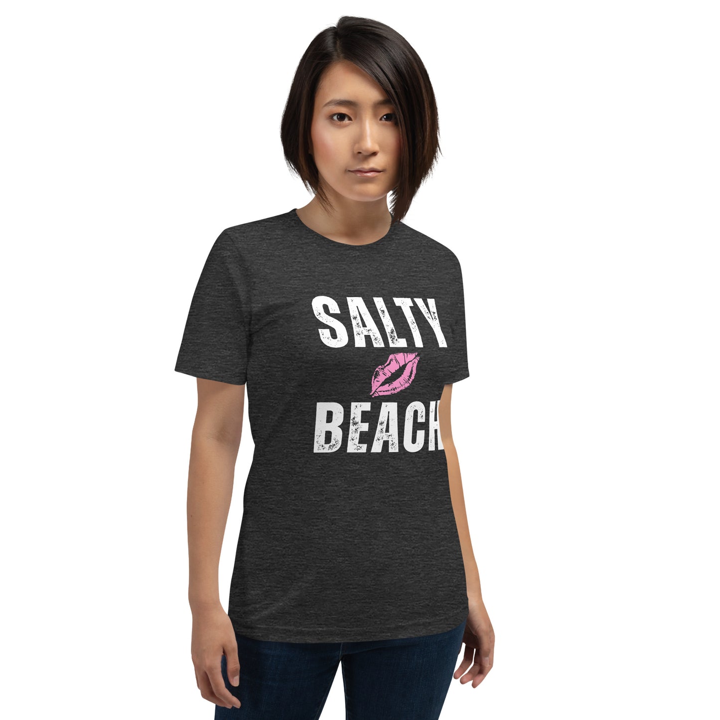 Salty 💋 Beach Women's Designer Tee Shirt - Sassy and Stylish Casual Wear for Beach Lovers