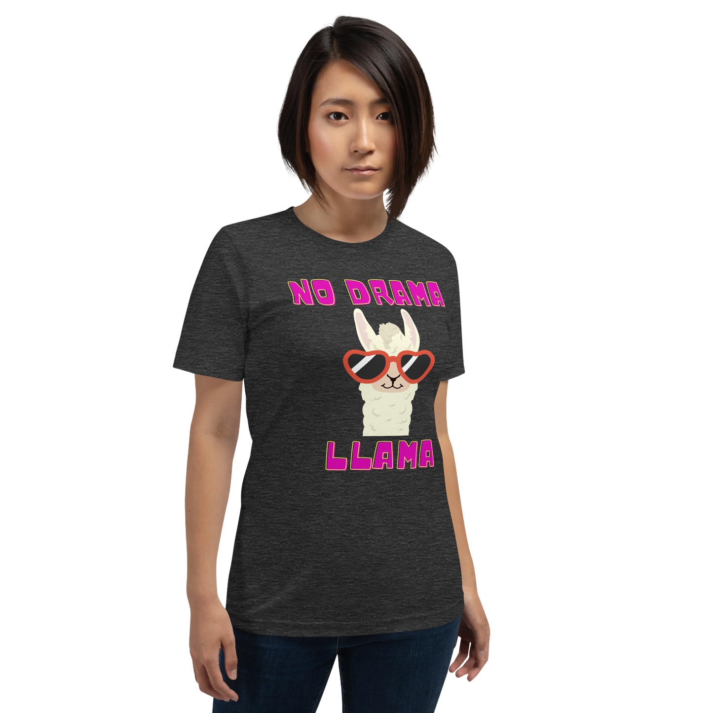 Women's Designer 'No Drama Llama' Tee – Chic & Quirky Casual Wear