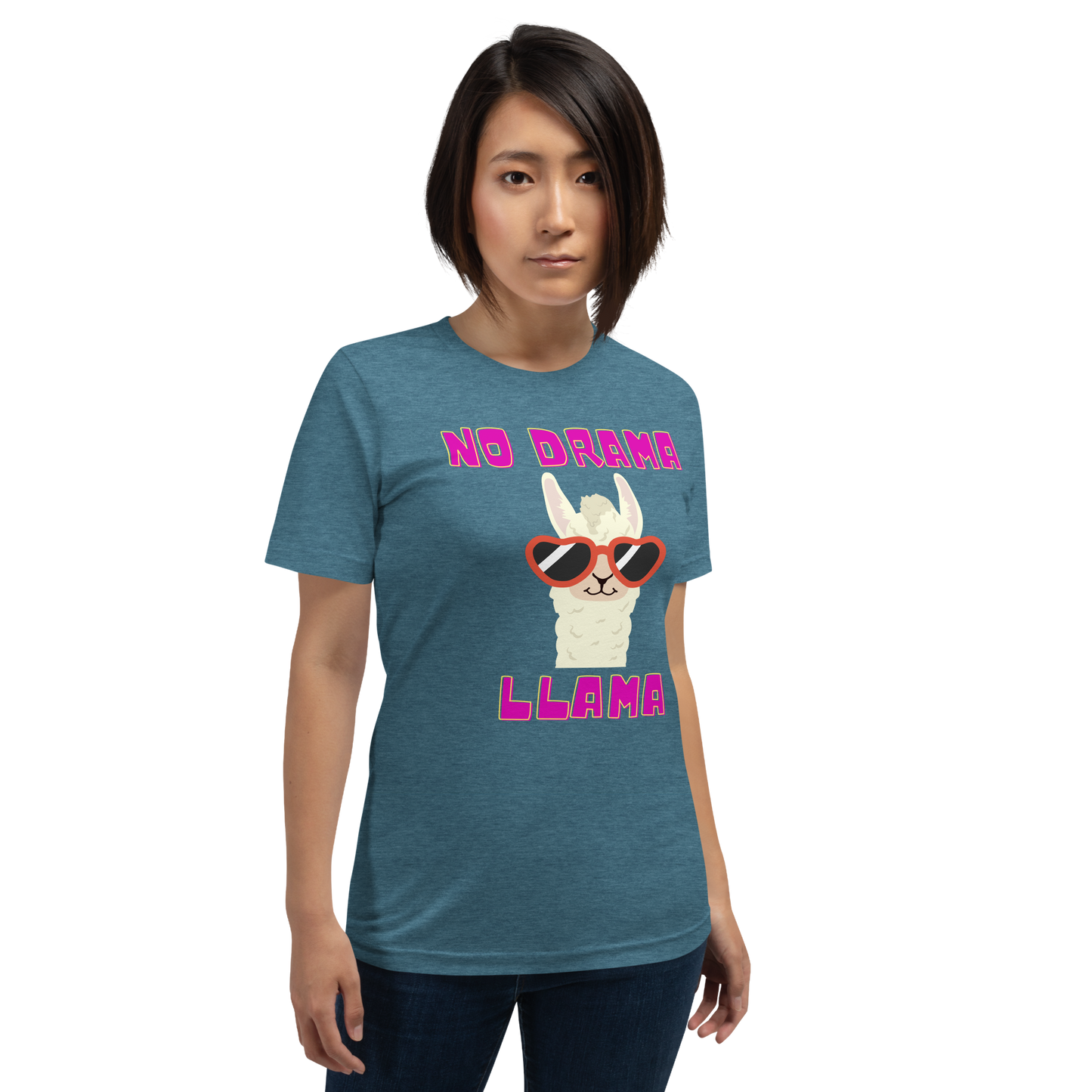 Women's Designer 'No Drama Llama' Tee – Chic & Quirky Casual Wear