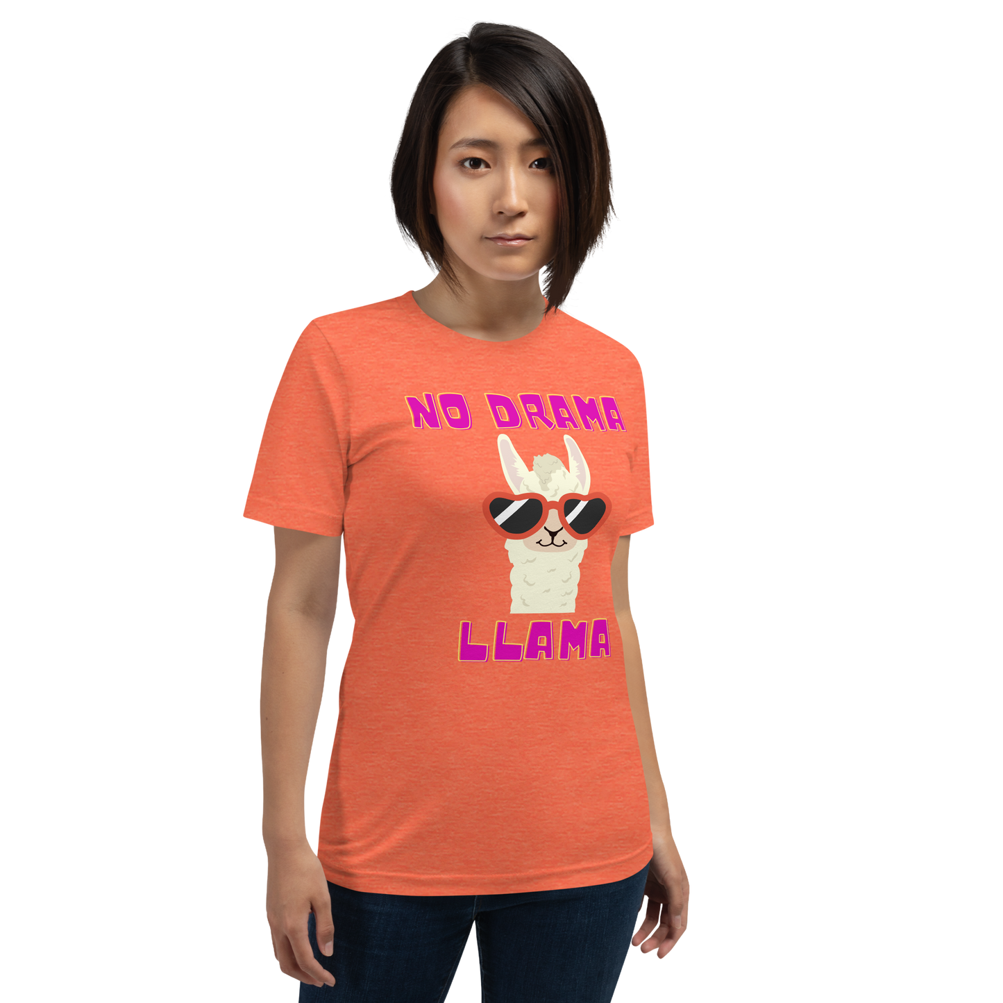 Women's Designer 'No Drama Llama' Tee – Chic & Quirky Casual Wear