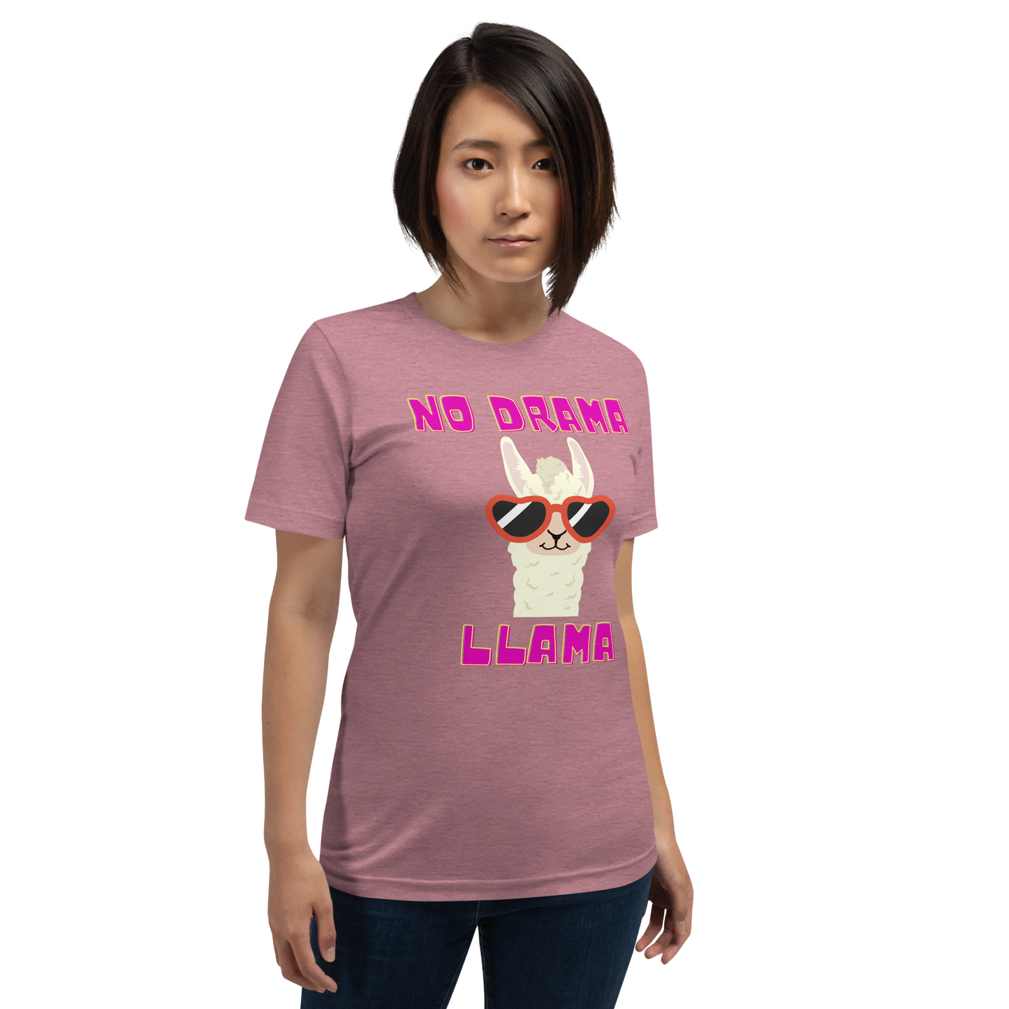 Women's Designer 'No Drama Llama' Tee – Chic & Quirky Casual Wear