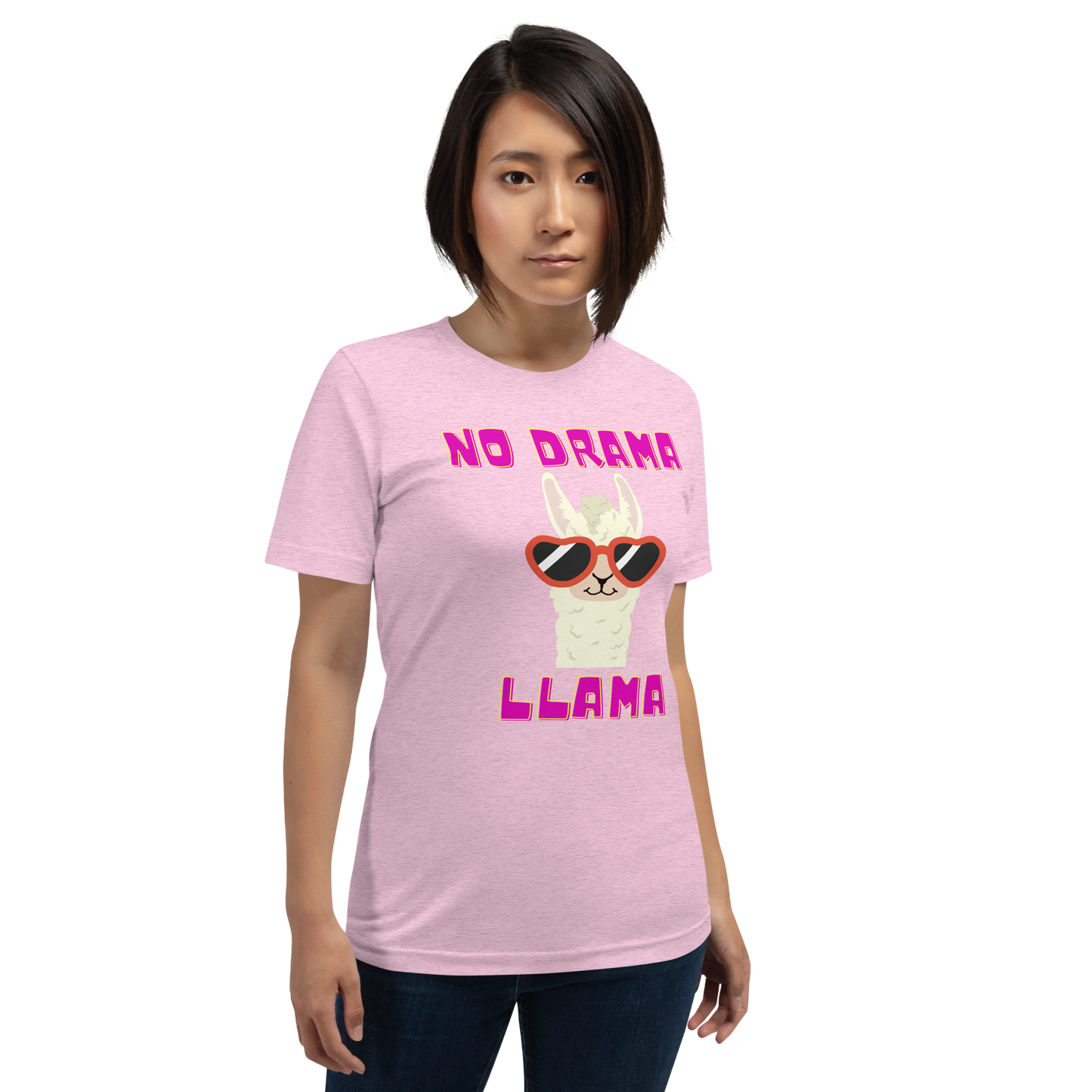 Women's Designer 'No Drama Llama' Tee – Chic & Quirky Casual Wear