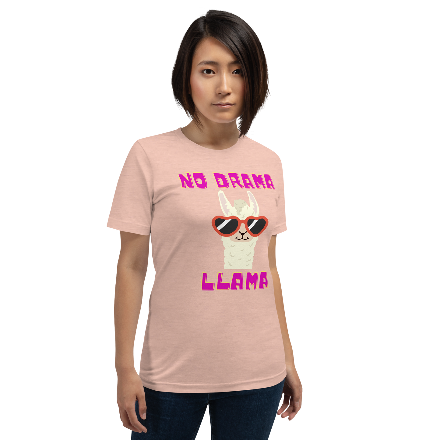 Women's Designer 'No Drama Llama' Tee – Chic & Quirky Casual Wear