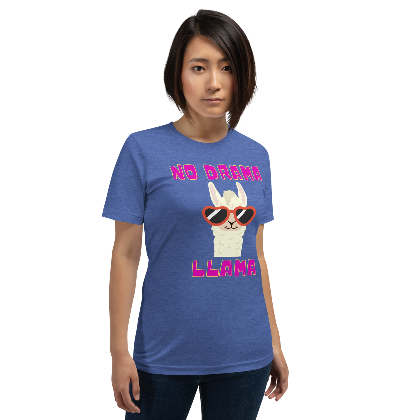 Women's Designer 'No Drama Llama' Tee – Chic & Quirky Casual Wear