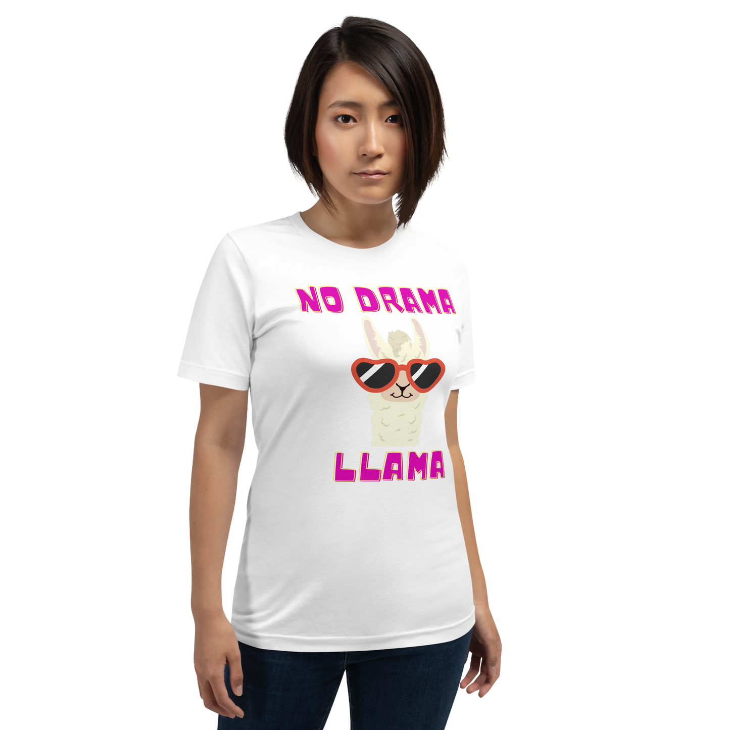 Women's Designer 'No Drama Llama' Tee – Chic & Quirky Casual Wear