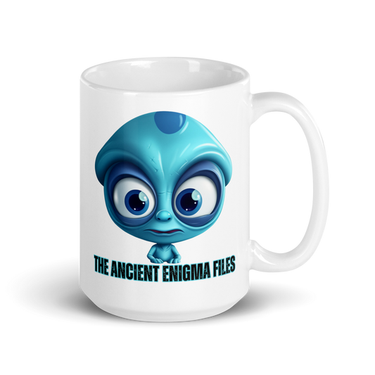 The Ancient Enigma Files - Azul Mug  - UFO & Paranormal Podcast Collector's Coffee Cup