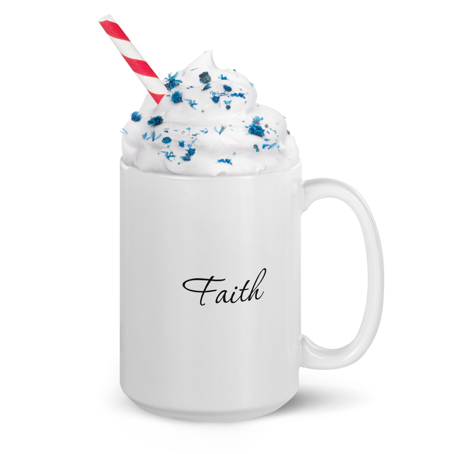 Faith 15oz Mug | Uplifting Ceramic Coffee Mug | Ideal for Daily Inspiration and Spiritual Reflection