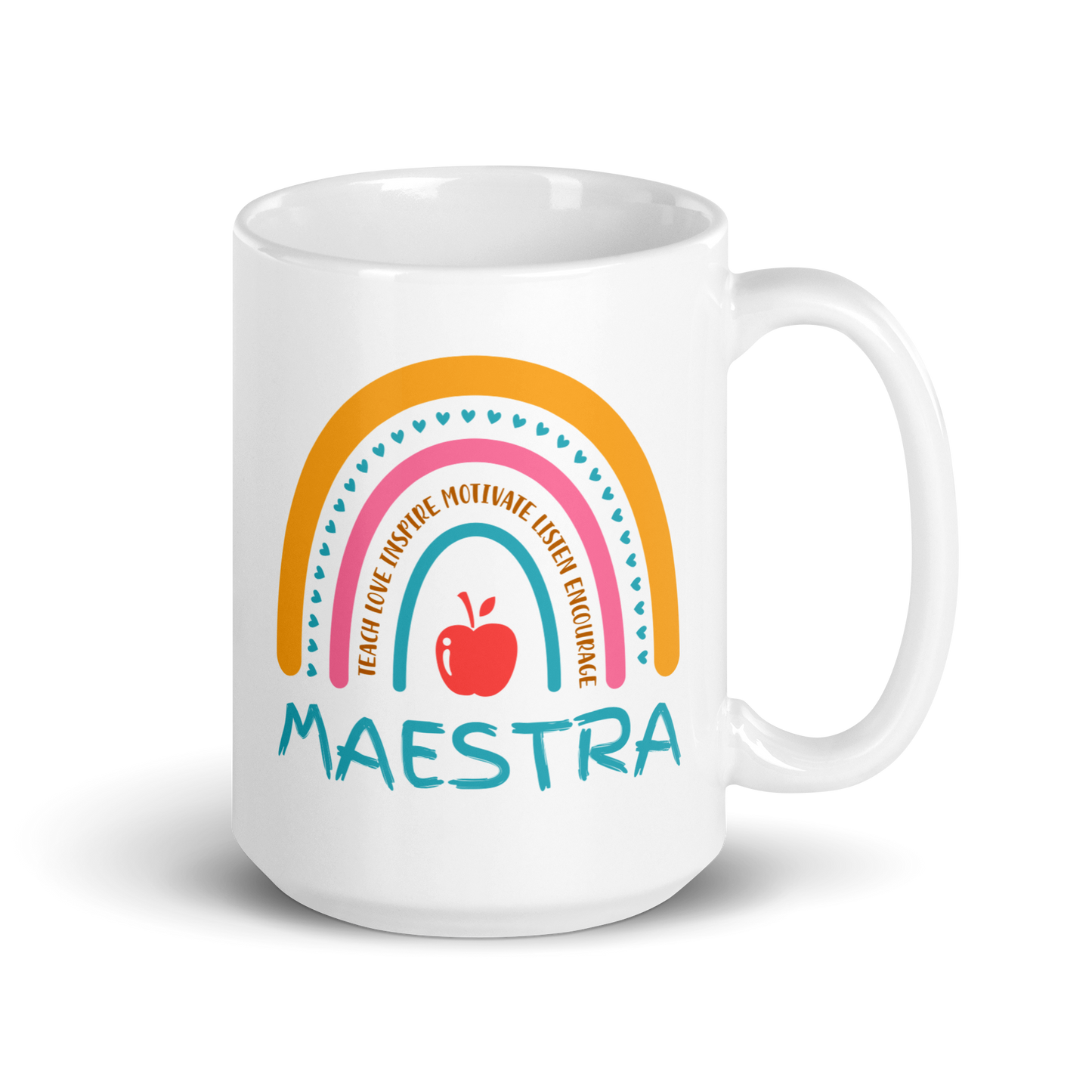 15oz 'MAESTRA' Ceramic Mug for Teachers | Empowering Educator Drinkware | Classroom Essential